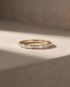Wedding Band - 11 Baguettes Shared Claws Channel set — Levendi Jewellers