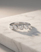 Wedding Band - 5 Marquise Diamonds Bezel Set — Levendi Jewellers