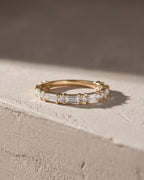Wedding Band - Baguette & Round Diamonds Claw Set — Levendi Jewellers