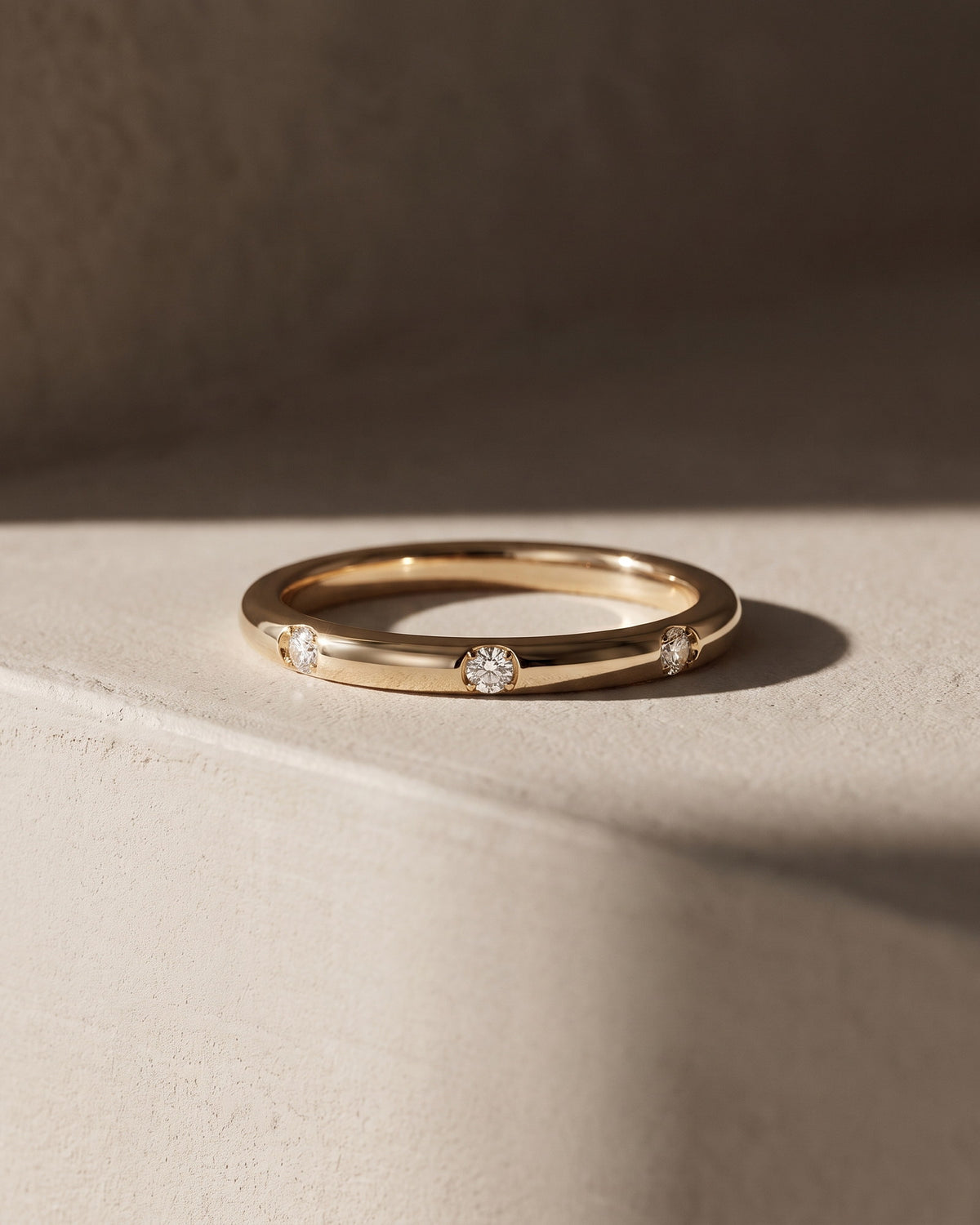 Wedding band - Classic 5 Diamonds Drop Set — Levendi Jewellers