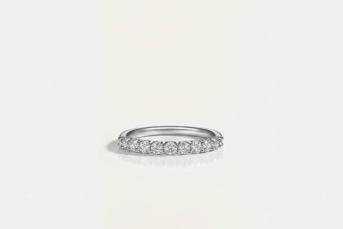 Wedding Band - Round Brilliant Cut Full Circle