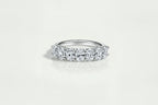 Wedding Band - White Gold 7 Stone Oval Diamond