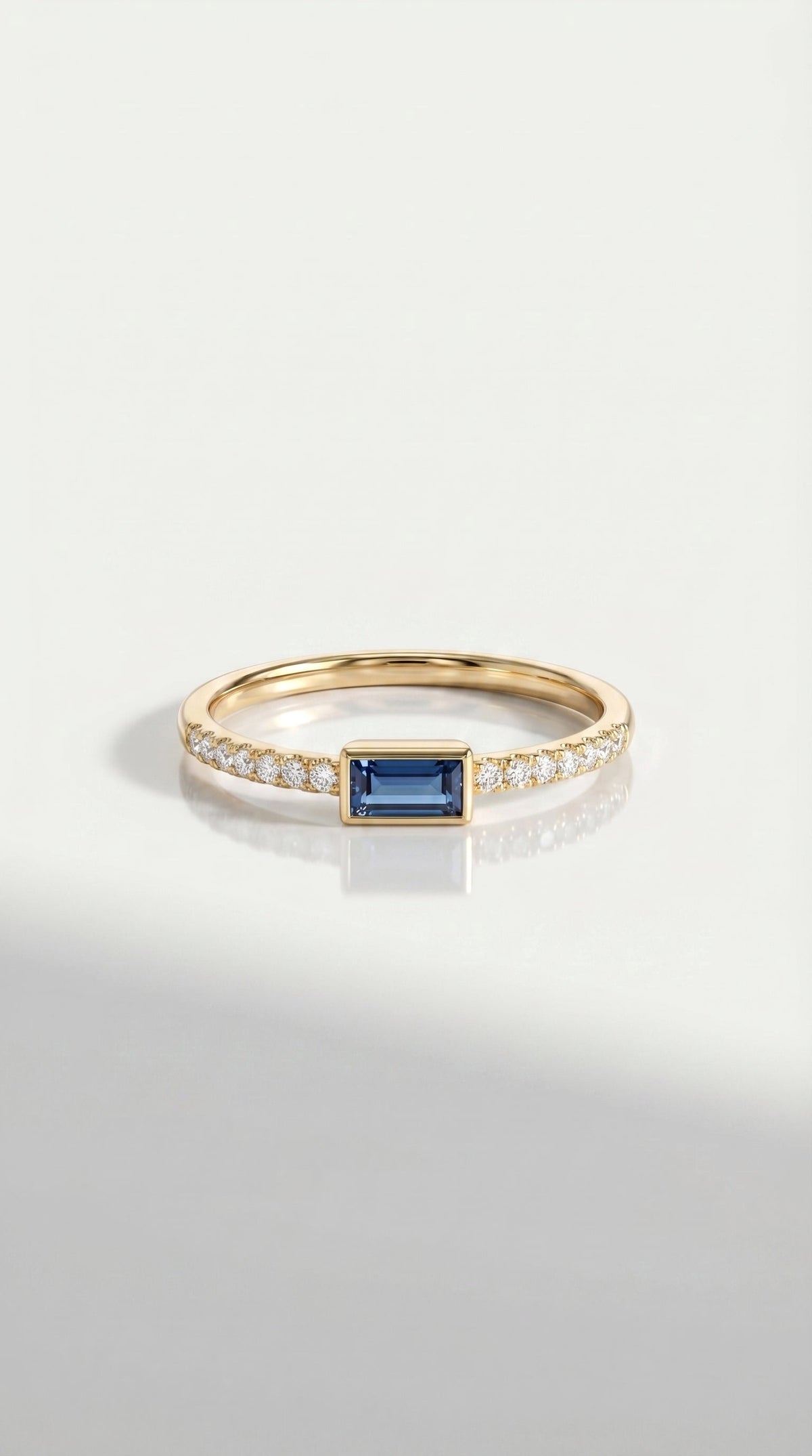 Rainbow Blue Topaz Petite Ring