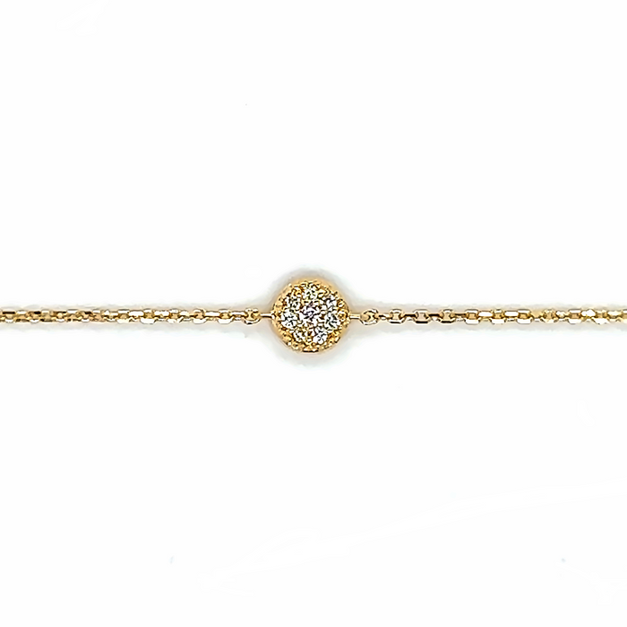 Yellow Gold Round Diamond Bracelet