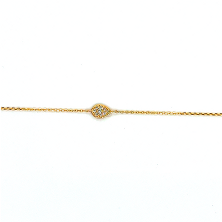 Yellow Gold Pear Diamond Bracelet