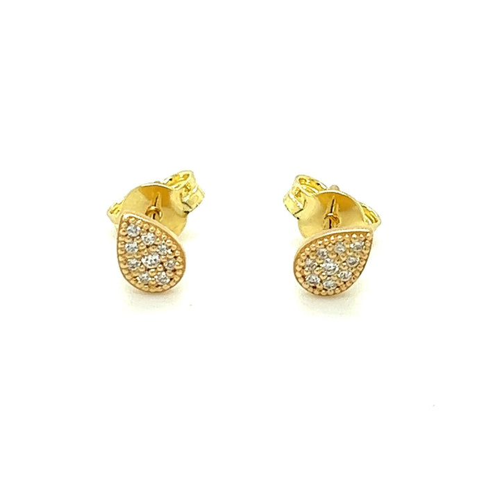 Pear Shaped Stud Earrings