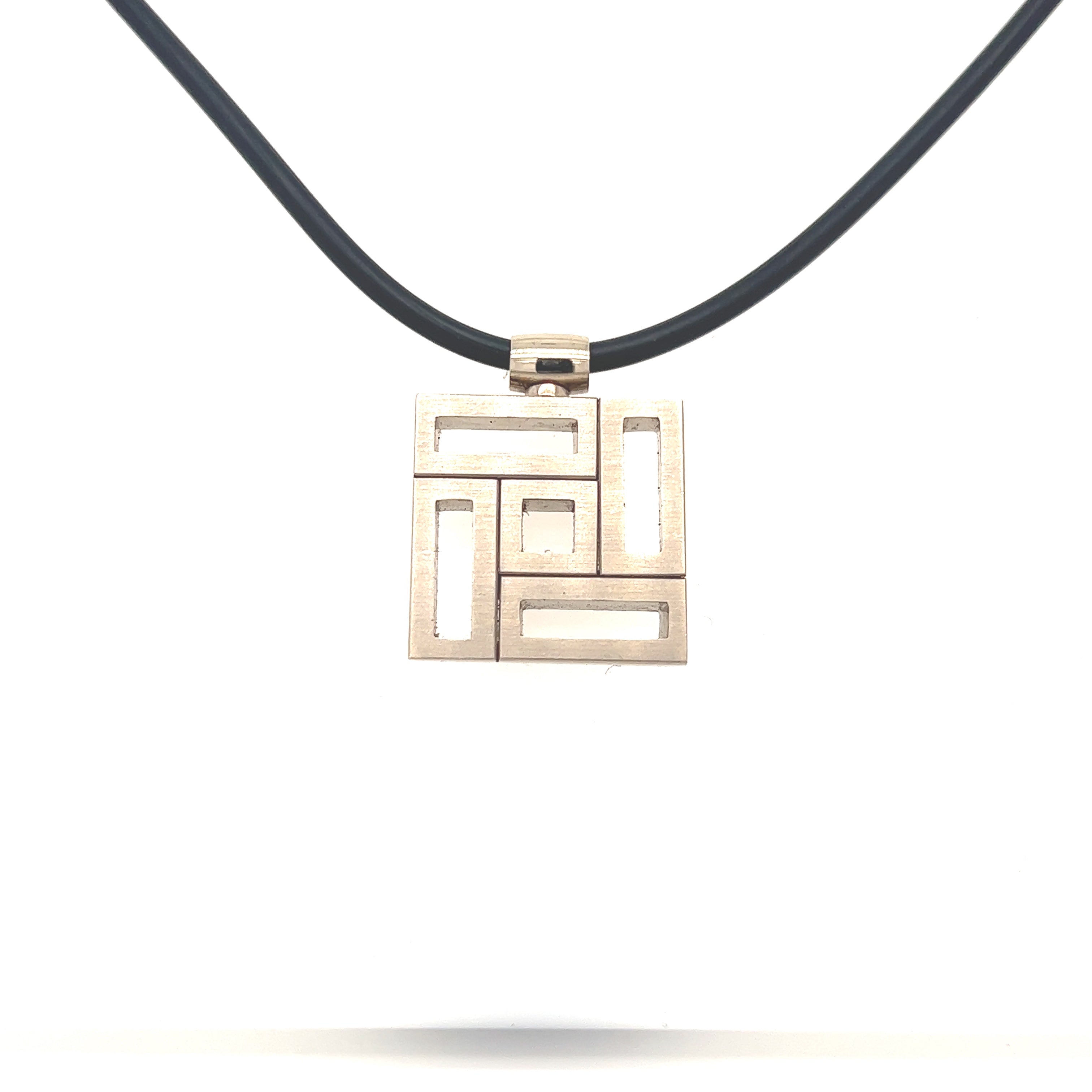 White Gold Levendi Logo Pendant