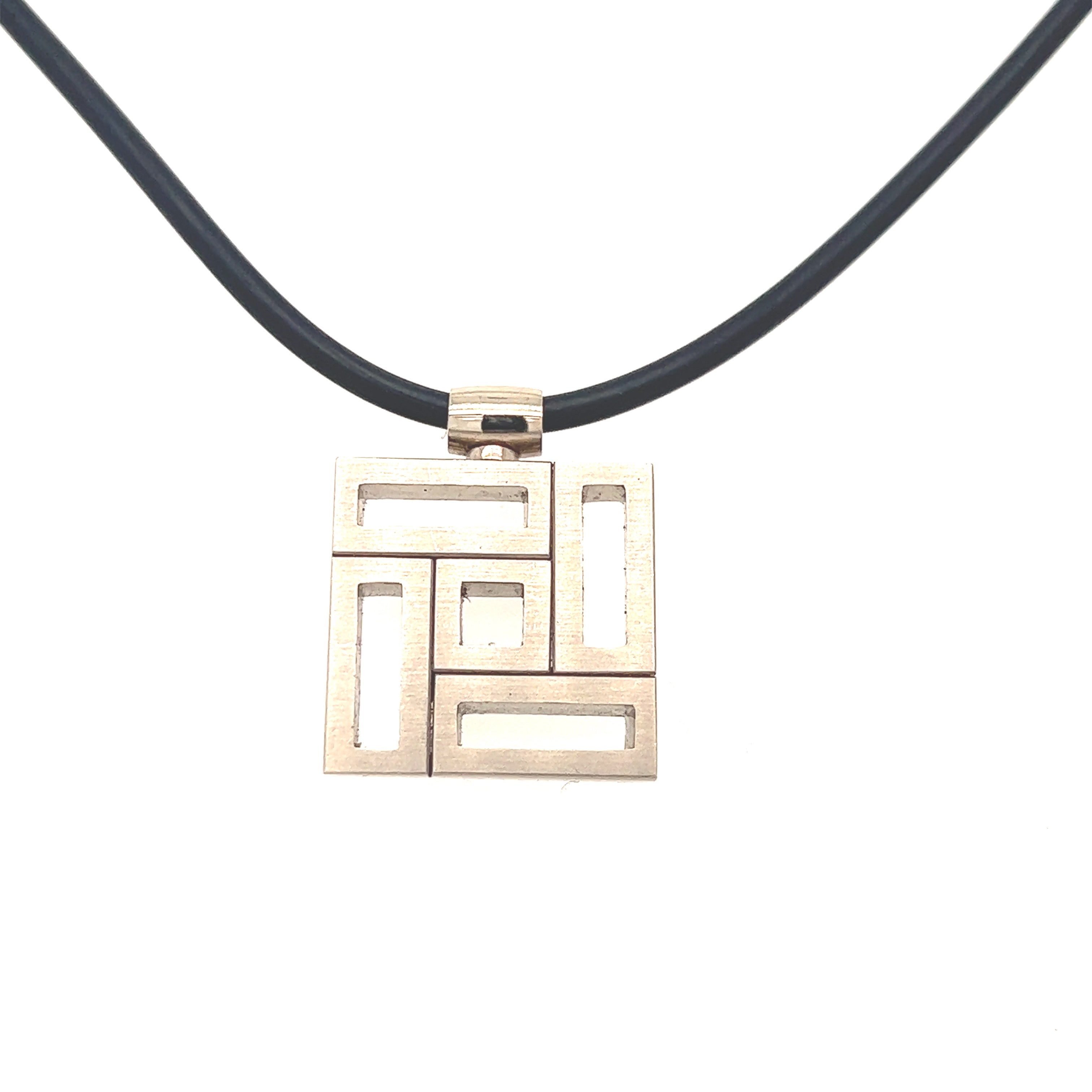 White Gold Levendi Logo Pendant