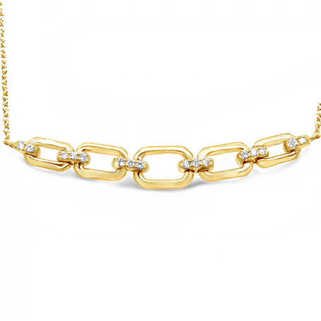 Link Adjustable Diamond Necklace