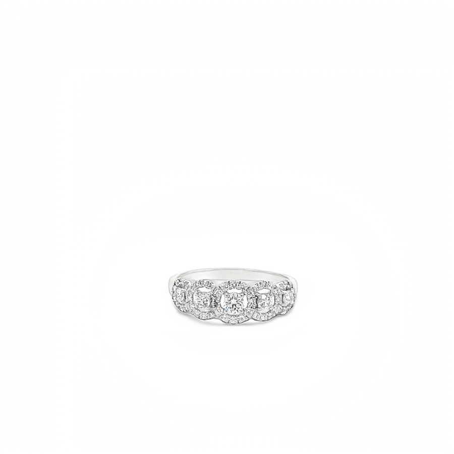 White Gold Concentric Diamond Ring