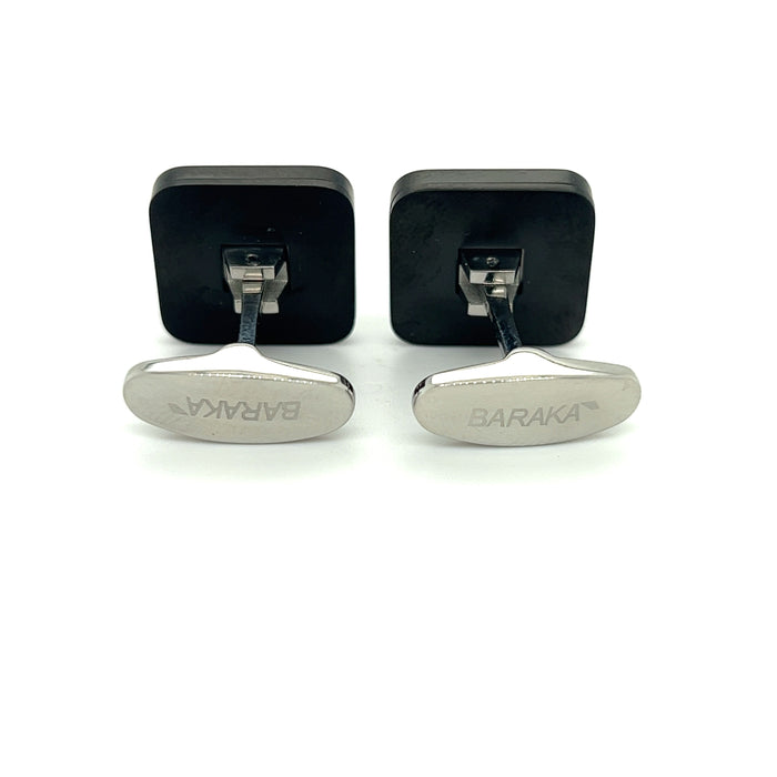 Carbon Fibre Gold Cufflinks