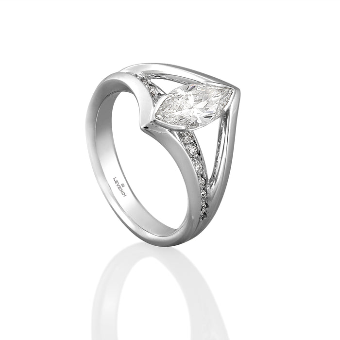 Ellipse Marquise Engagement Ring