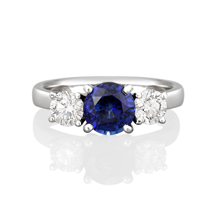 Trilogy Sapphire Engagement Ring