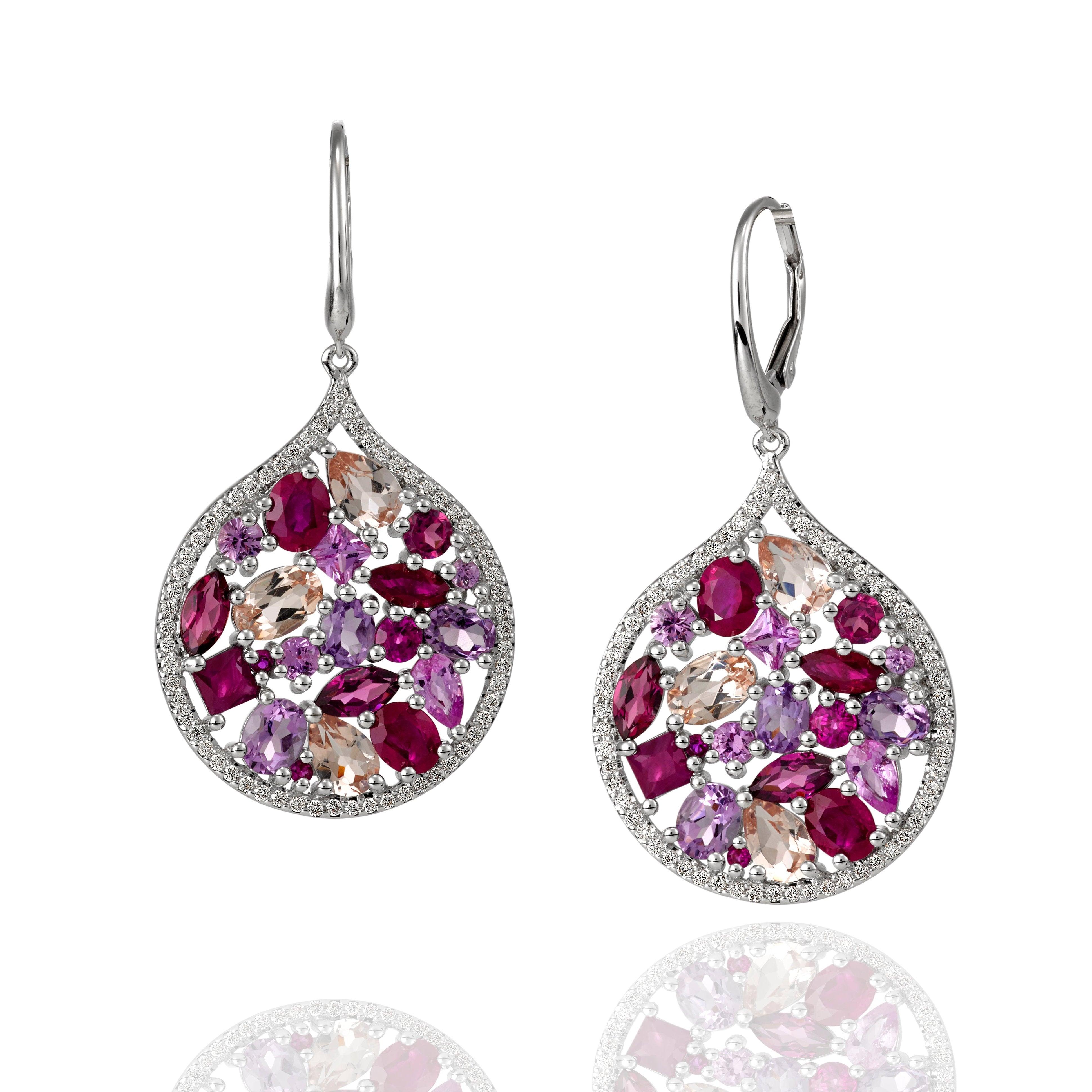 Mosaïque Éternelle Sapphires and Rubies Earrings