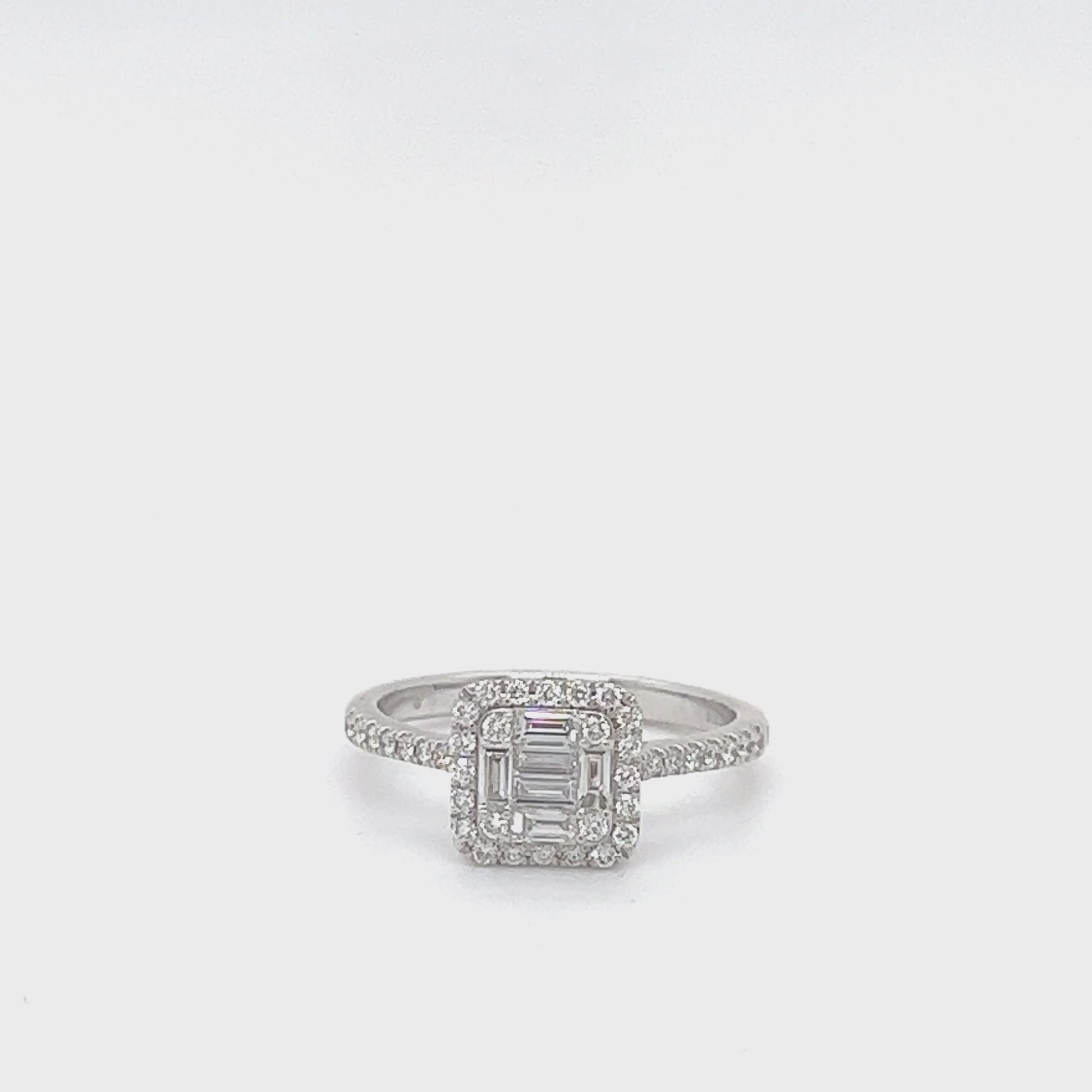 White Gold Baguette Diamond Ring