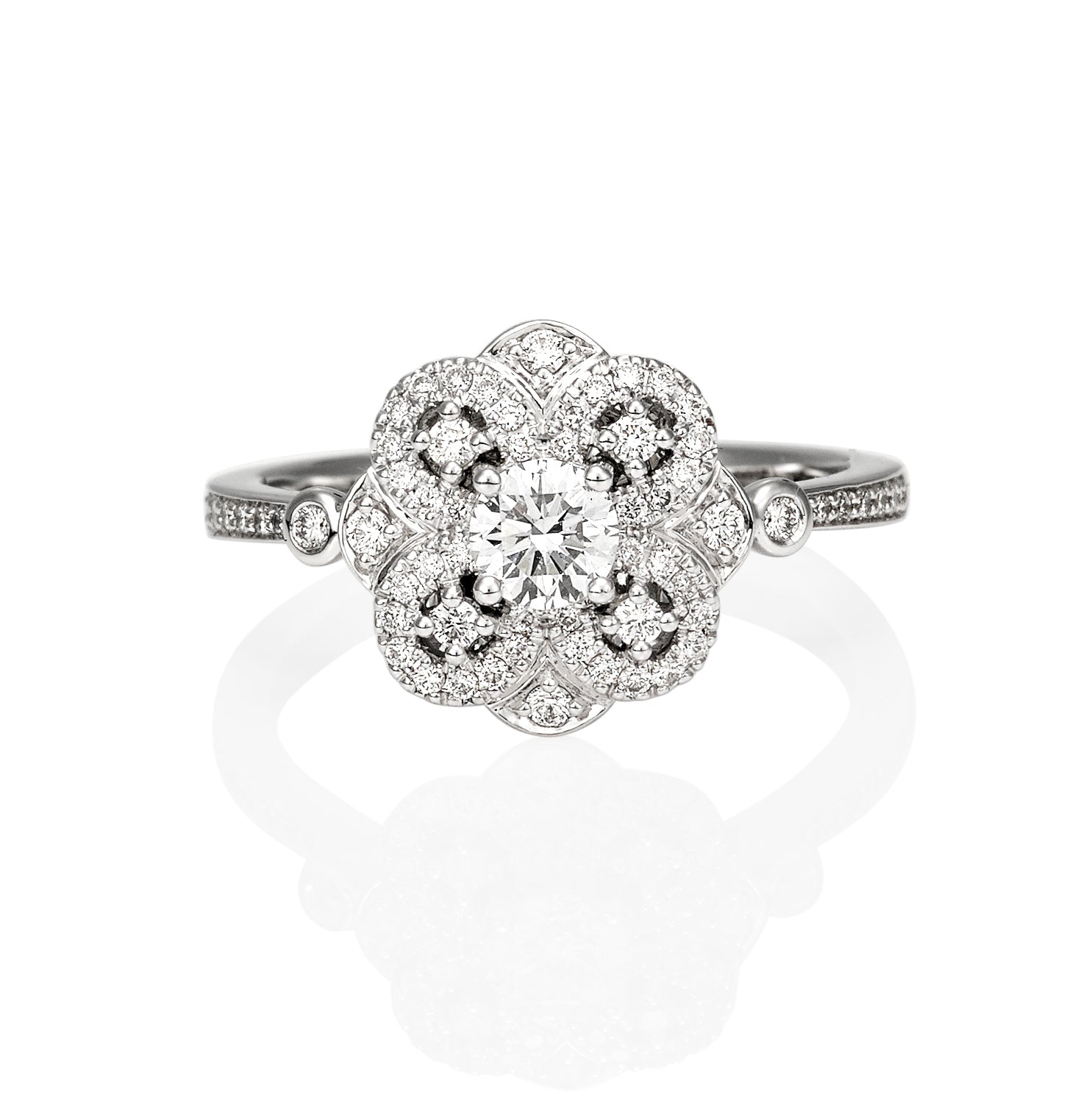 Fleur Art Deco Diamond Ring