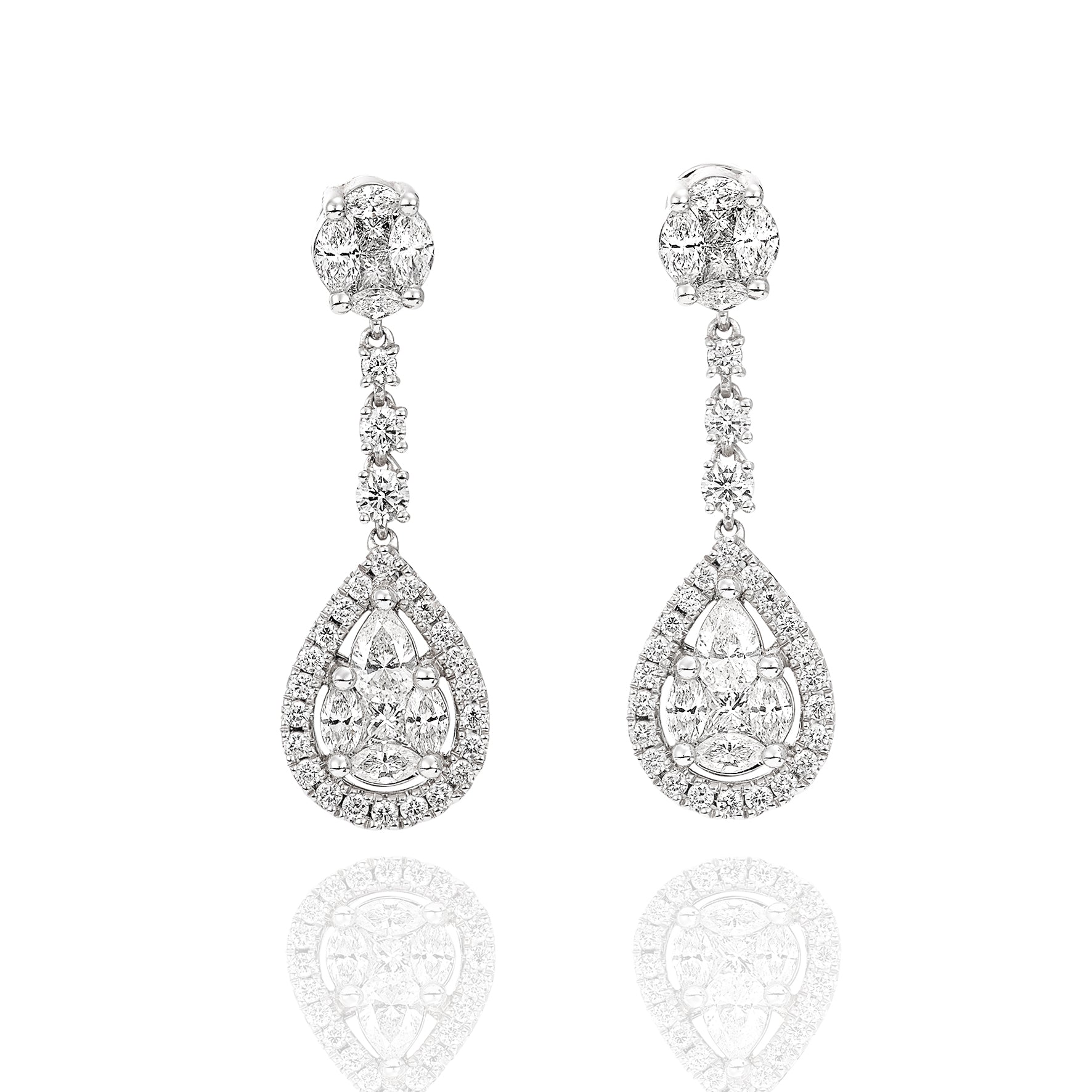 Invisible Set Diamond Drops – Levendi Jewellers