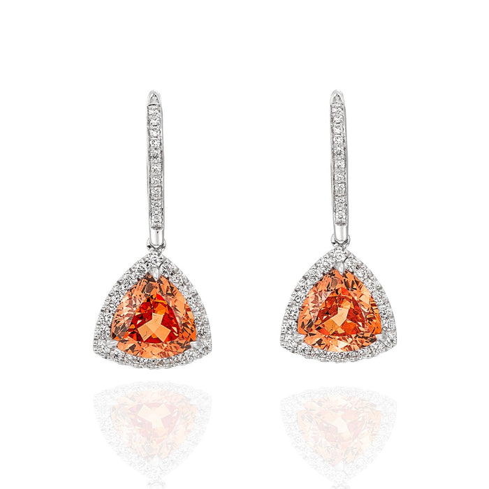 Mandarin Garnet Drop Earrings