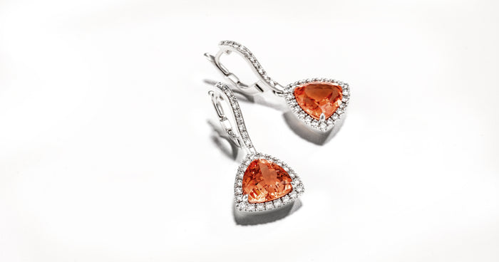 Mandarin Garnet Drop Earrings