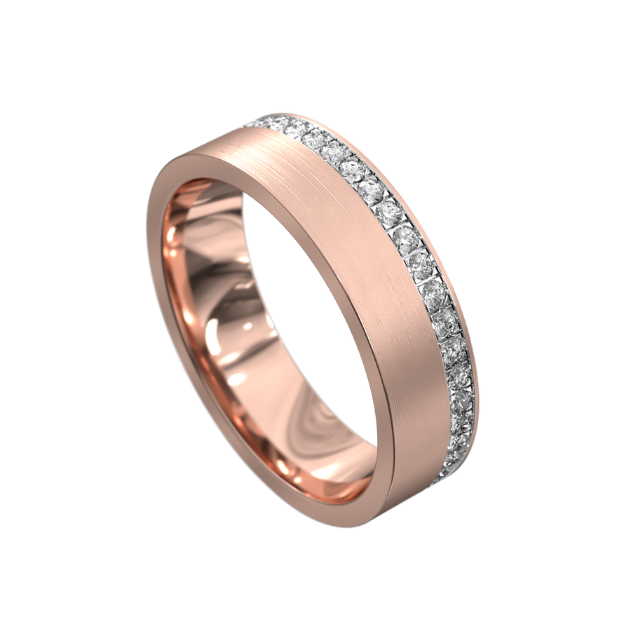 Full Circle Diamond Offset Ring