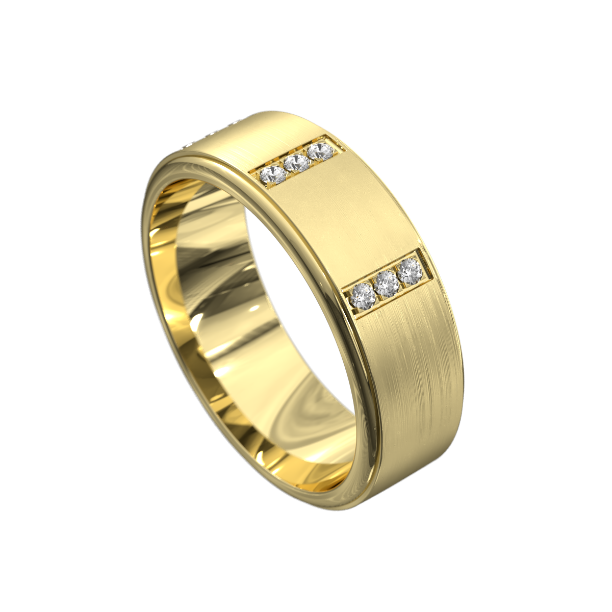 Matte Finish Diamond Set Ring