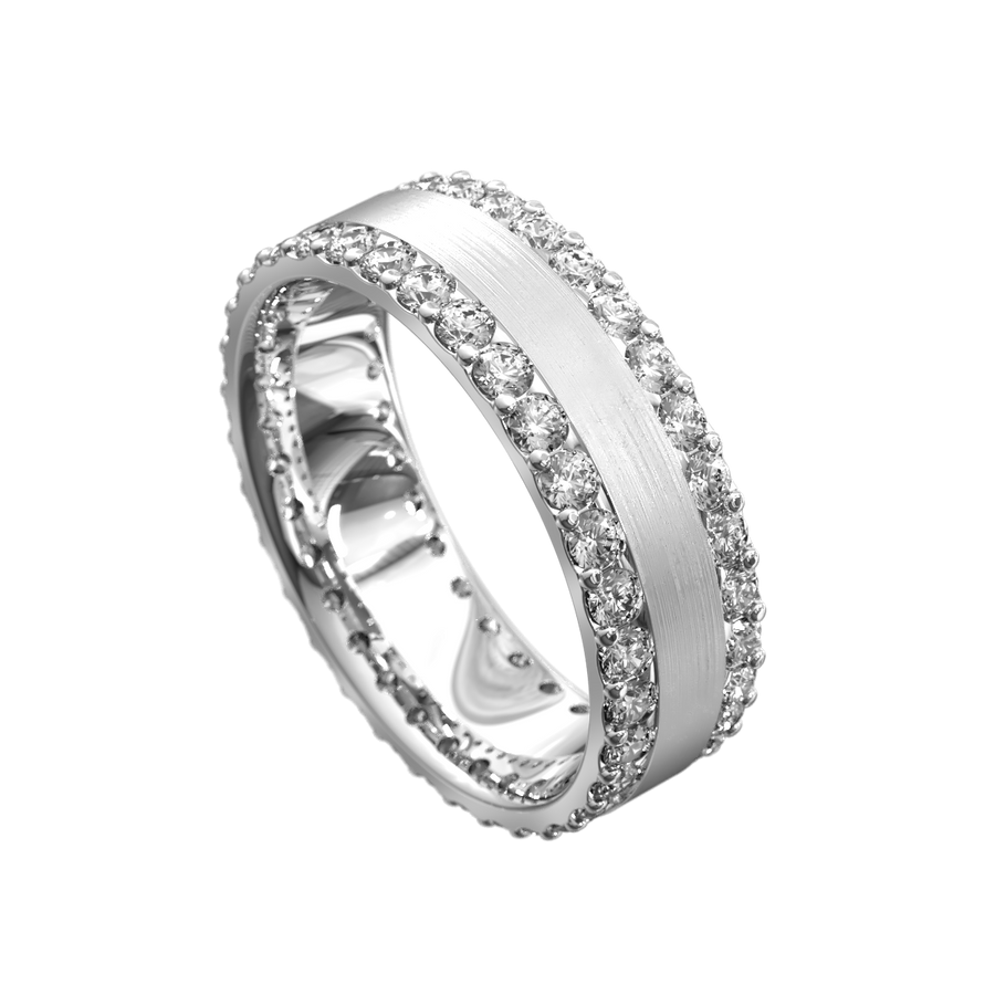 Full Circle Diamond Edge Set Ring