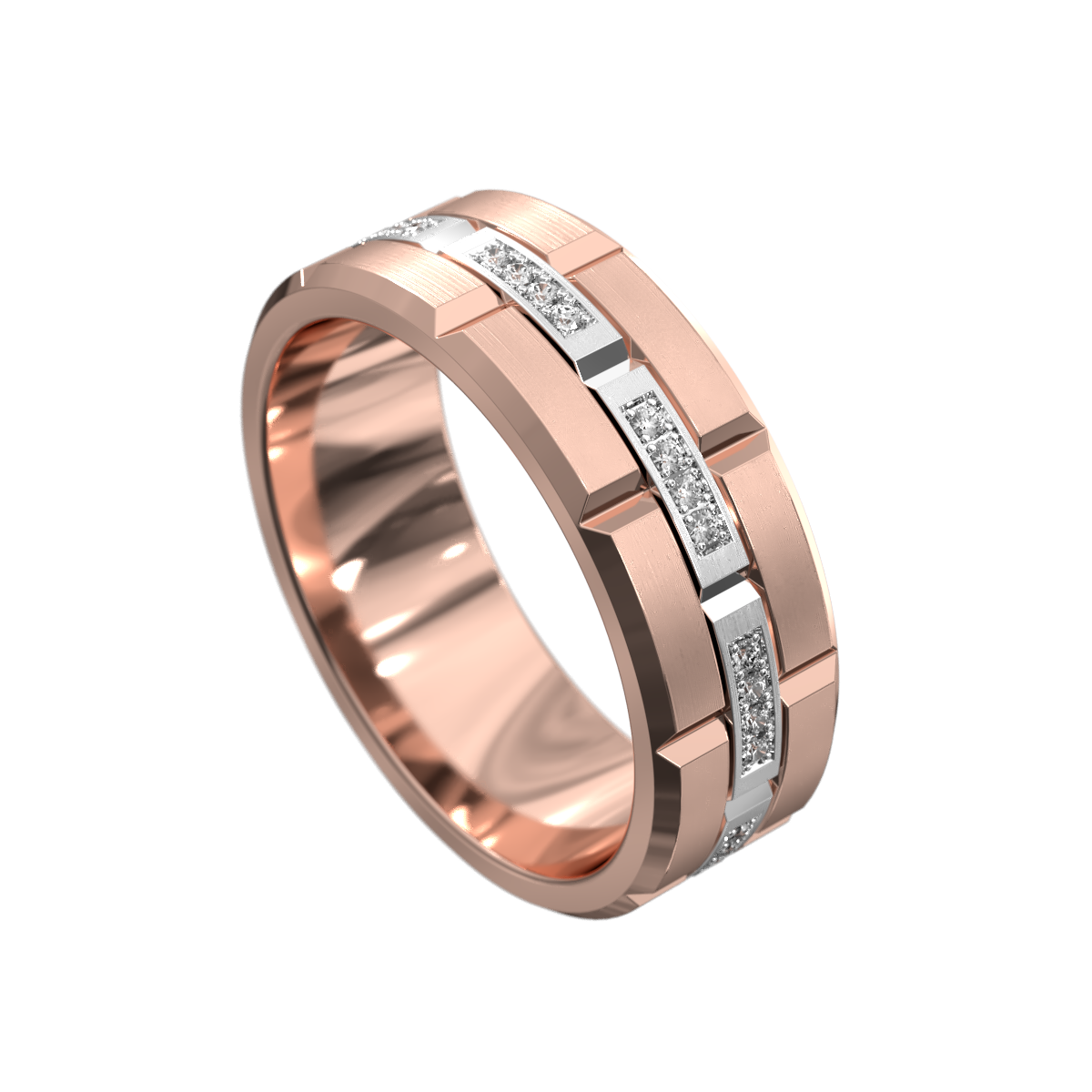 Multi Section Diamond Set Ring