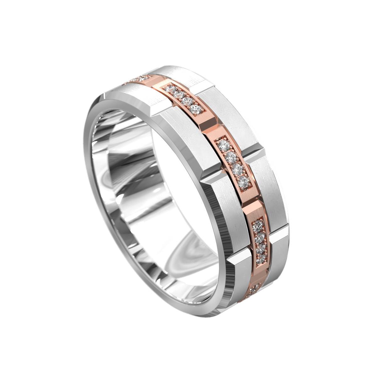 Multi Section Diamond Set Ring