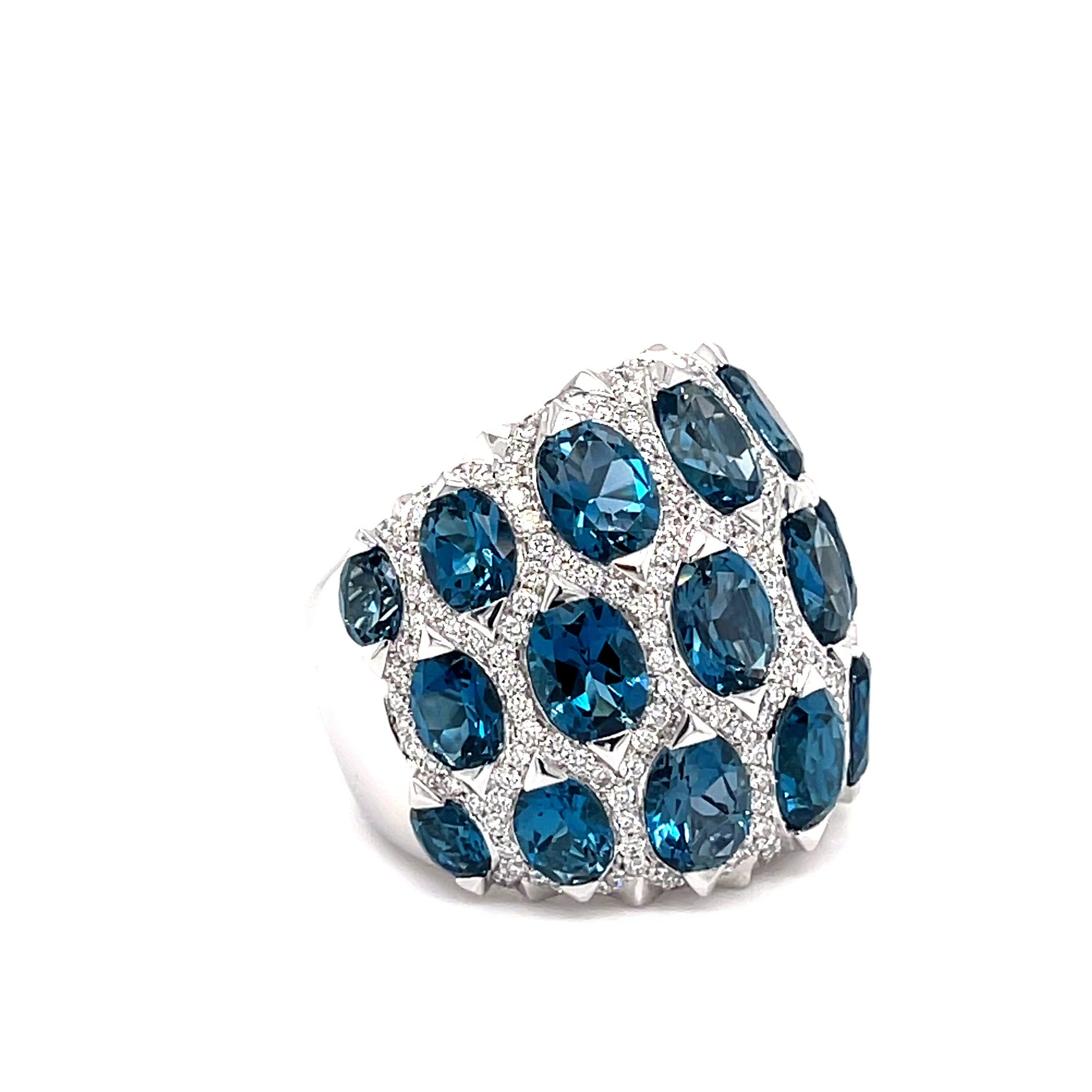 London Blue Topaz & Diamond Ring