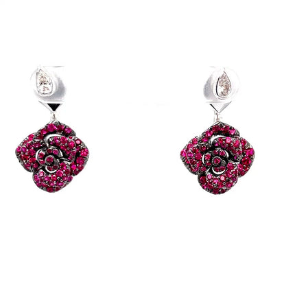 Ruby Rose Diamond Earrings