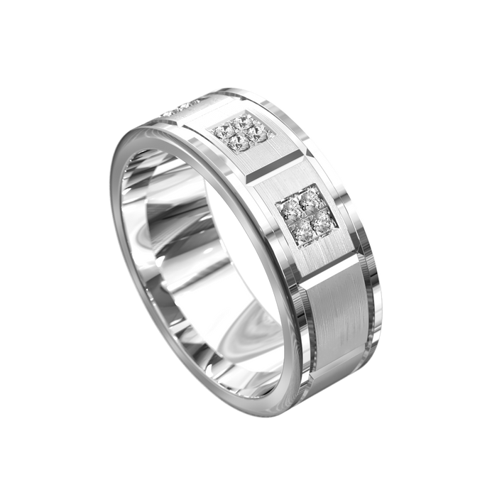 Multi Section Square Diamond Ring