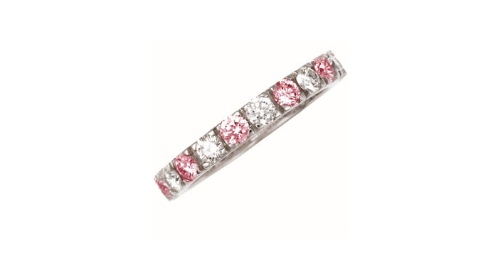 Argyle Pink Diamond & White Diamond Wedding Band