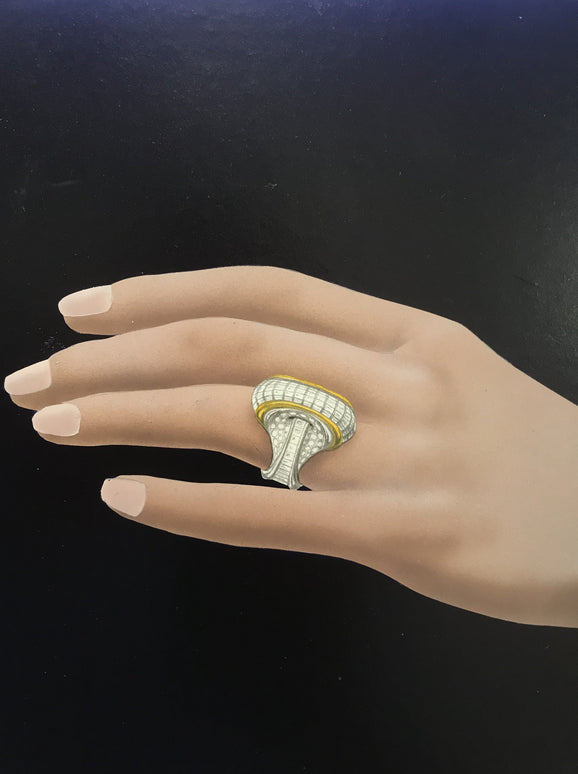 The Wave Diamond Ring