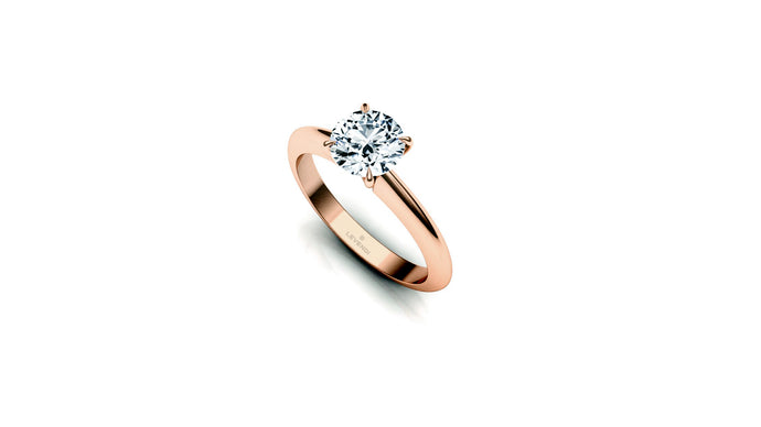 Levendi Four Claw Solitaire 18ct Rose Gold