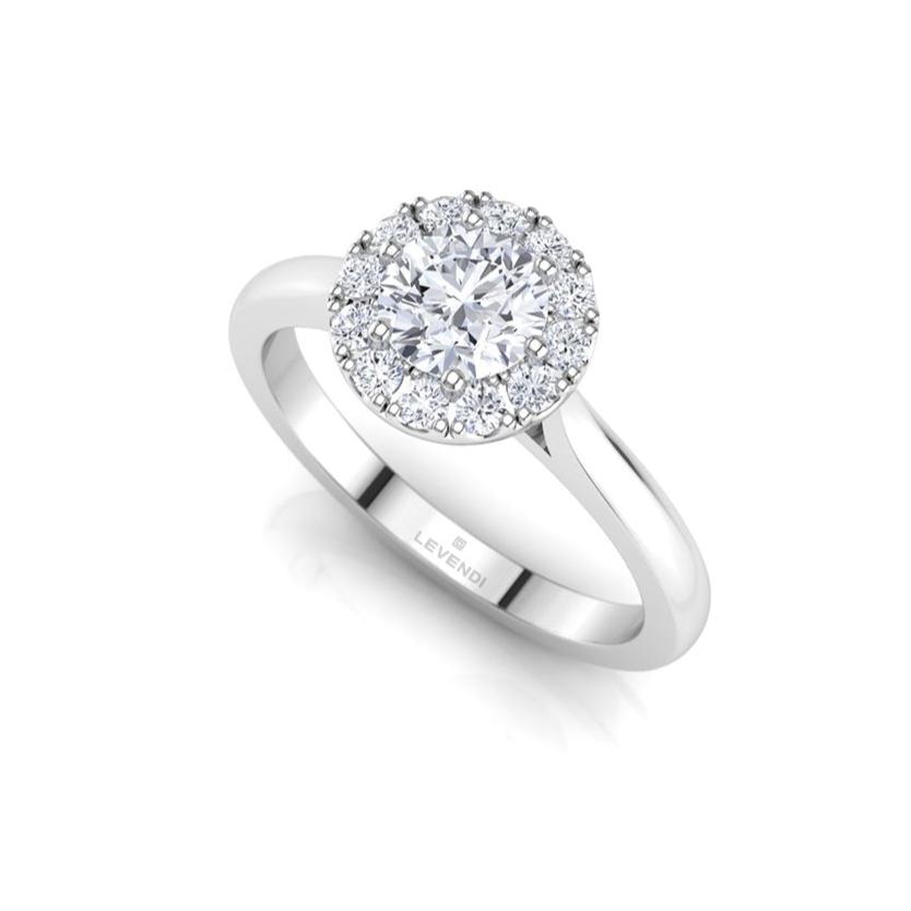 Round Brilliant Halo Engagement Ring