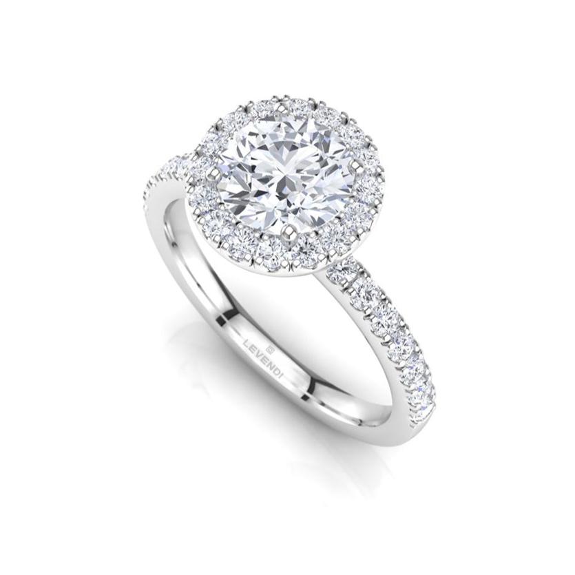 Levendi Etoille Round Brilliant Cut Diamond Row