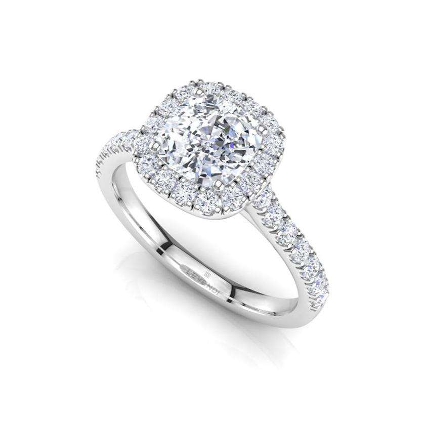 Classic Cushion Halo Engagement Ring