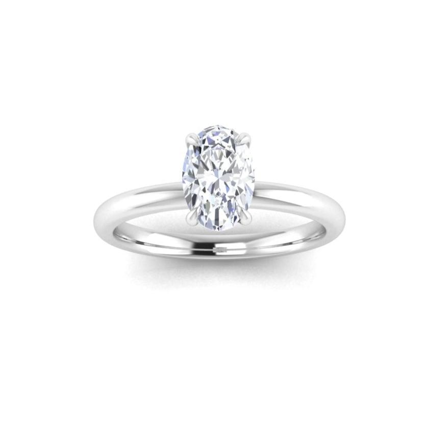 Classic Oval Solitaire Eagle Claw Engagement Ring