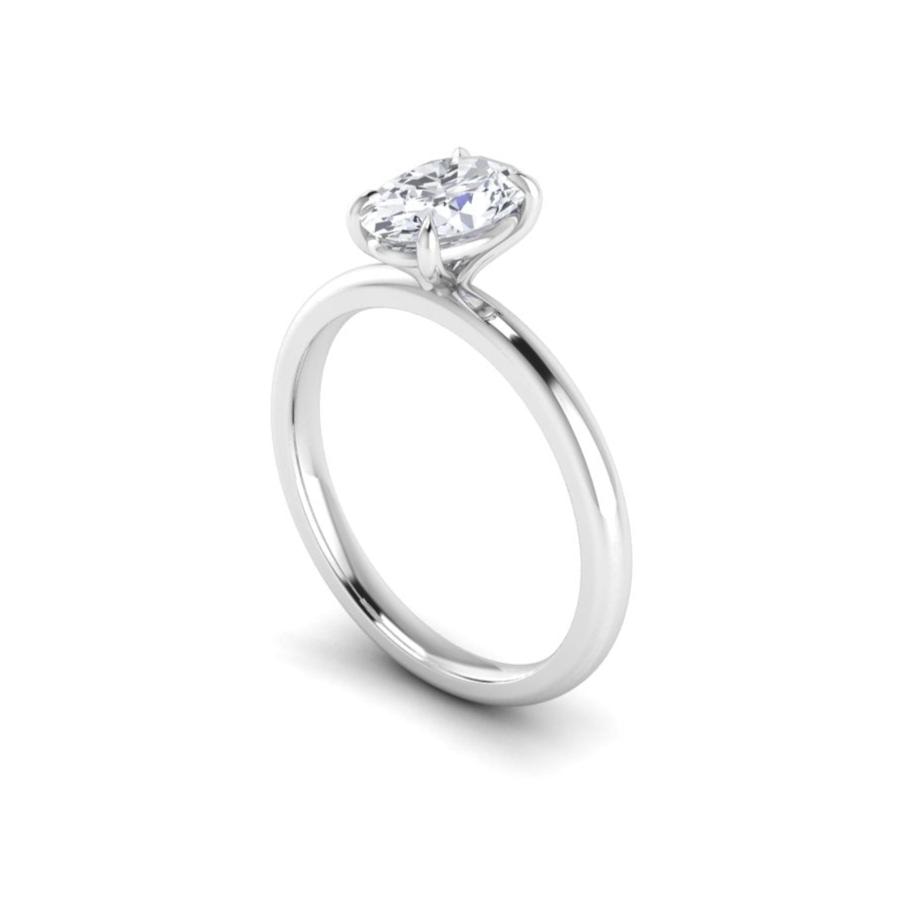 Classic Oval Solitaire Eagle Claw Engagement Ring