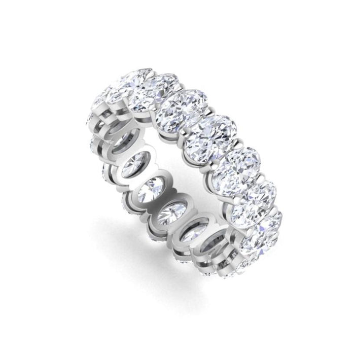 Oval Diamond Wedding Band