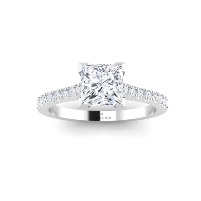 Princess Pave Engagement Ring