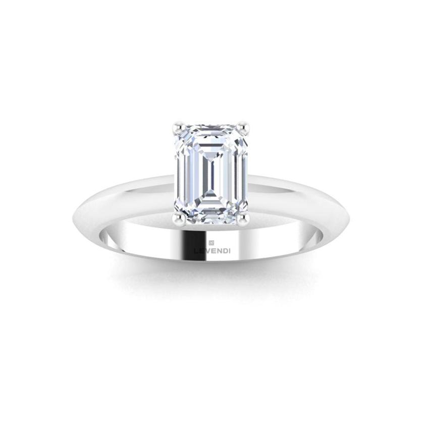 Classic Emerald Cut Solitaire Engagement Ring