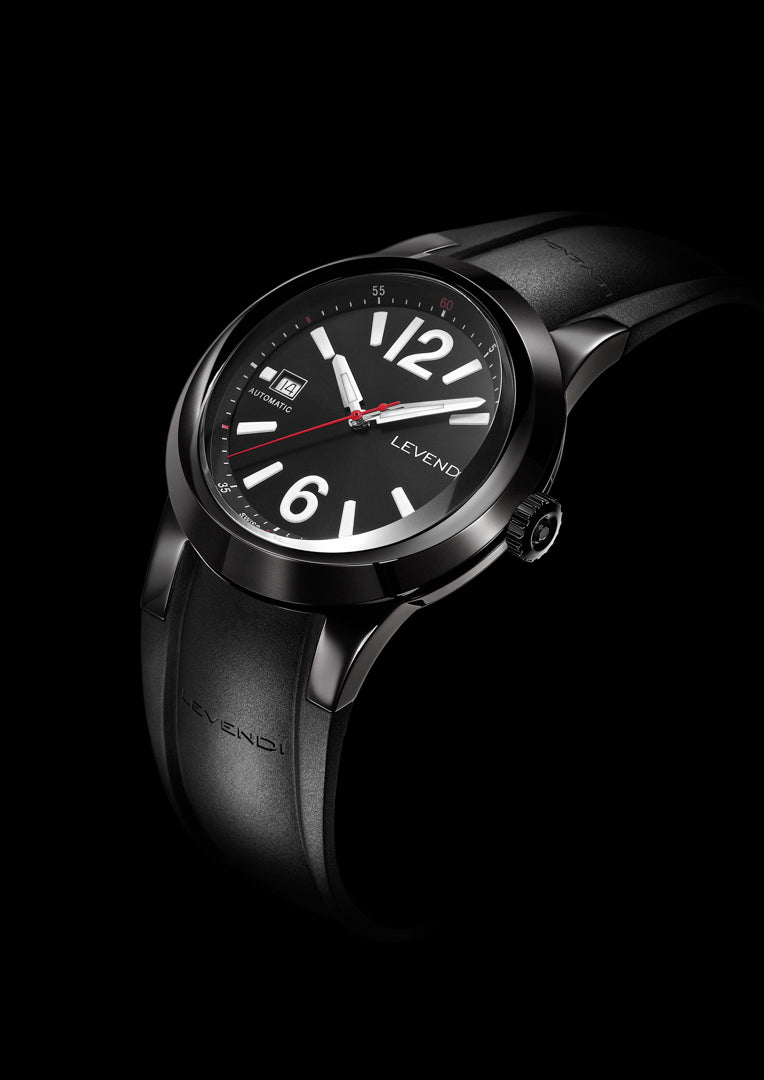 ITHACA SPORTS - Matte Black Steel Case, view 2 — Levendi Jewellers