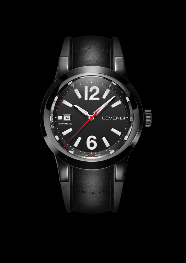 ITHACA SPORTS - Matte Black Steel Case — Levendi Jewellers