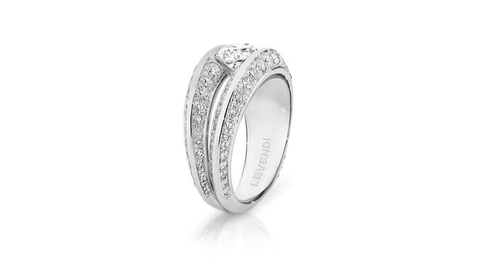 Oyster Pave Engagement Ring