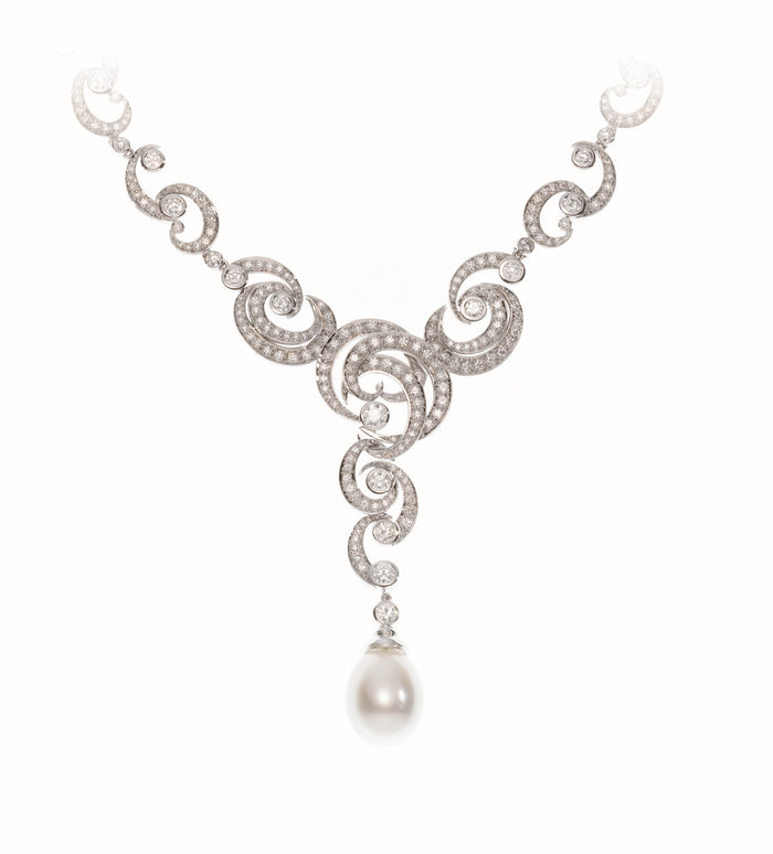 Aphrodite Diamond & Pearl Necklace