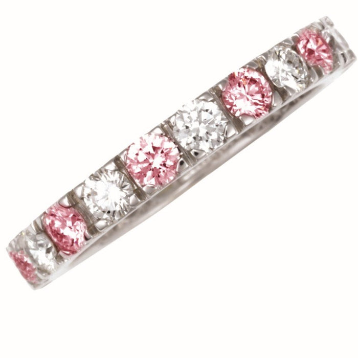 Argyle Pink Diamond & White Diamond Wedding Band