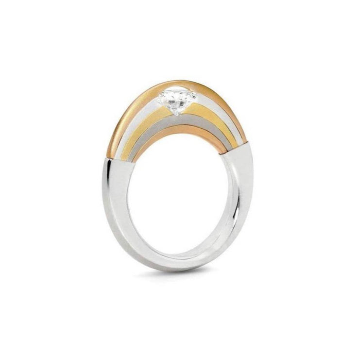 Rainbow Solitaire Engagement Ring