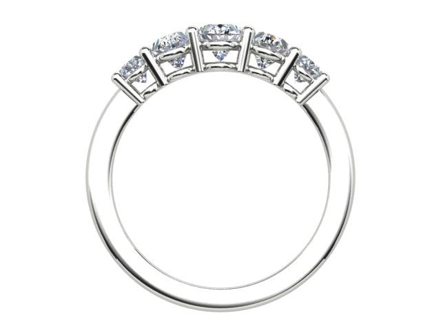 Oval Diamond Ring 5 Stone