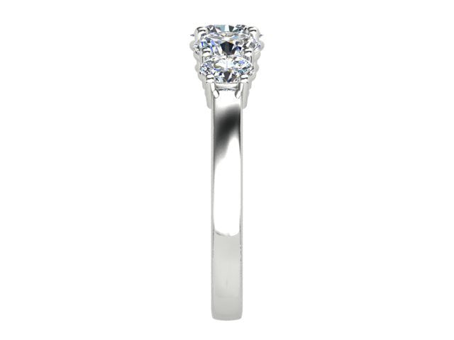 5 Stone Oval Diamond Engagement Ring